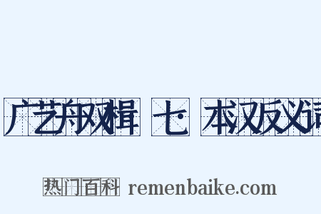 广艺舟双楫·七·本汉反义词是什么意思的图片